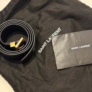 CASSANDRE BELT WITH SQUARE BUCKLE IN GRAINED LEATHER